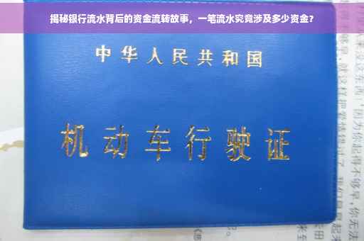 揭秘银行流水背后的资金流转故事，一笔流水究竟涉及多少资金？