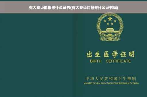 有大专证能报考什么证书(有大专证能报考什么证书呢)