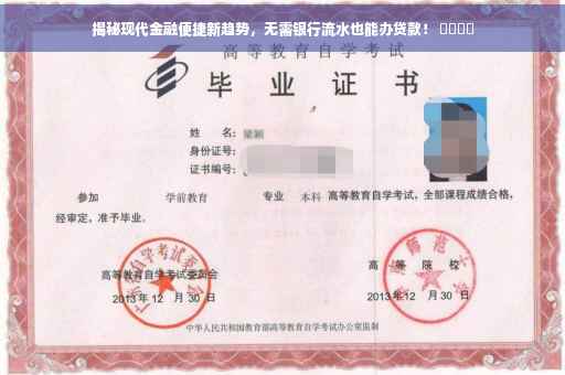 揭秘现代金融便捷新趋势，无需银行流水也能办贷款！ ​​​​