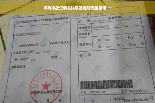 保险事故证明书详解及理赔流程指南 ??