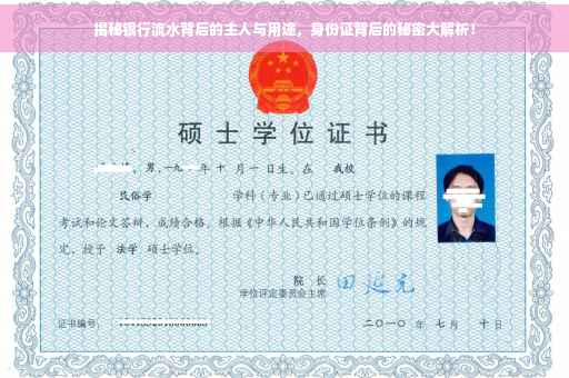 揭秘银行流水背后的主人与用途，身份证背后的秘密大解析！