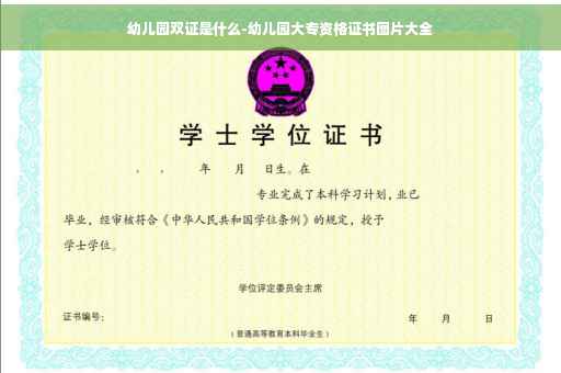 幼儿园双证是什么-幼儿园大专资格证书图片大全