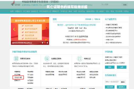 死亡证明书的填写指南详解