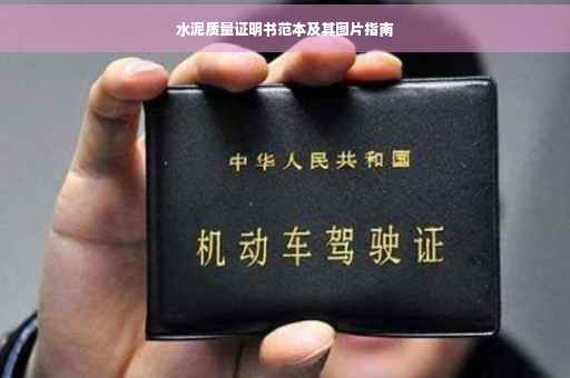 水泥质量证明书范本及其图片指南