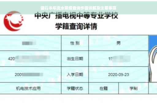 银行半年流水明细查询步骤详解及注意事项