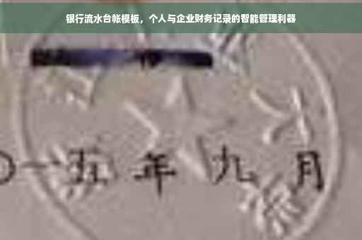 银行流水台帐模板，个人与企业财务记录的智能管理利器