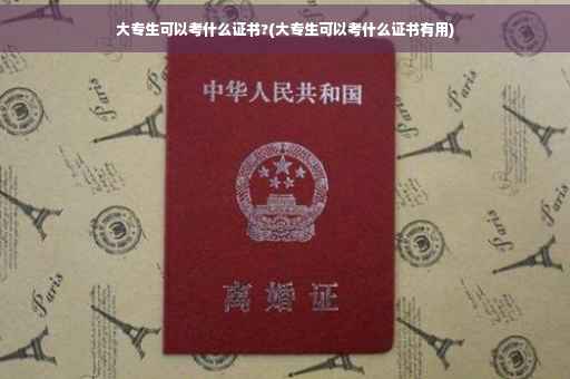 大专生可以考什么证书?(大专生可以考什么证书有用)