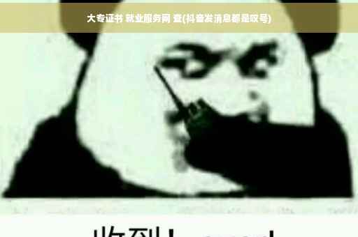 大专证书 就业服务网 查(抖音发消息都是叹号)