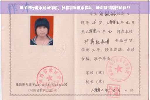 电子银行流水解码详解，轻松掌握流水信息，告别繁琐操作秘籍??