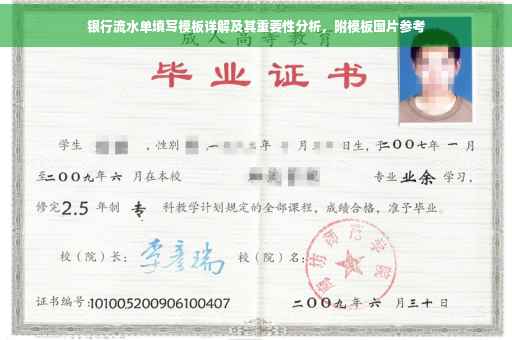 银行流水单填写模板详解及其重要性分析，附模板图片参考