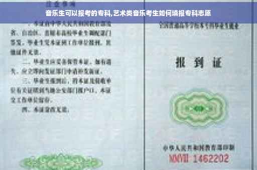音乐生可以报考的专科,艺术类音乐考生如何填报专科志愿