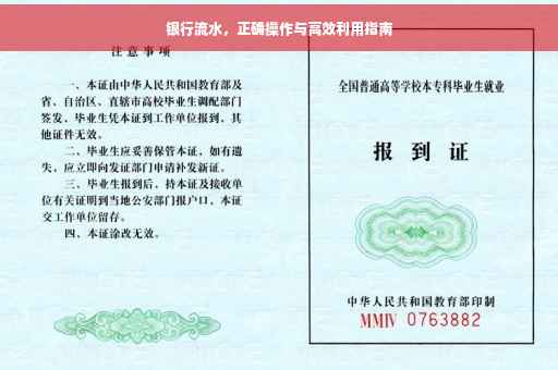 银行流水，正确操作与高效利用指南