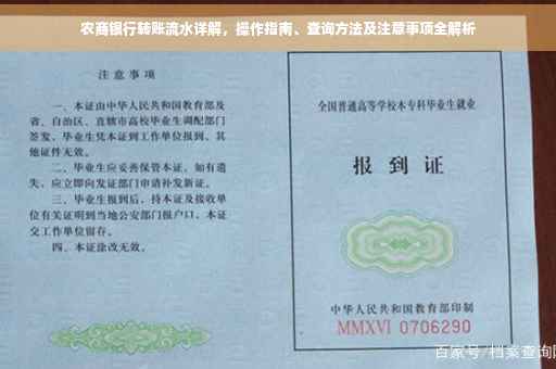 农商银行转账流水详解，操作指南、查询方法及注意事项全解析