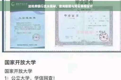 法拍房银行流水揭秘，查询期限与背后真相探讨