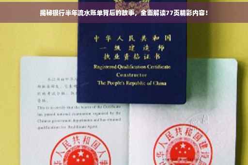 揭秘银行半年流水账单背后的故事，全面解读77页精彩内容！