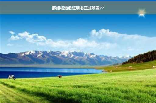 肺结核治愈证明书正式颁发??