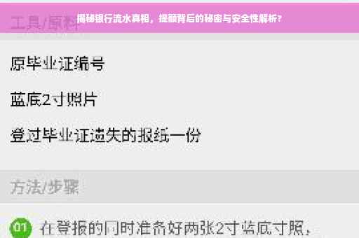 揭秘银行流水真相，提额背后的秘密与安全性解析?