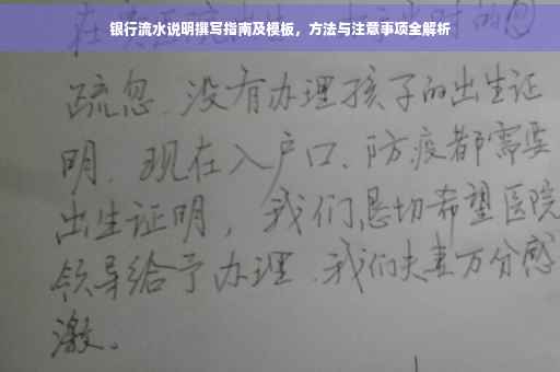 银行流水说明撰写指南及模板，方法与注意事项全解析