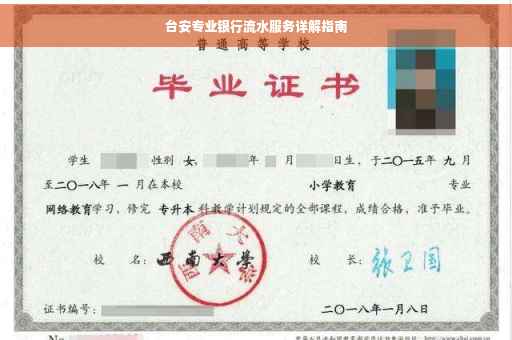 台安专业银行流水服务详解指南