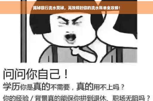揭秘银行流水奥秘，高效规划你的流水账单全攻略！