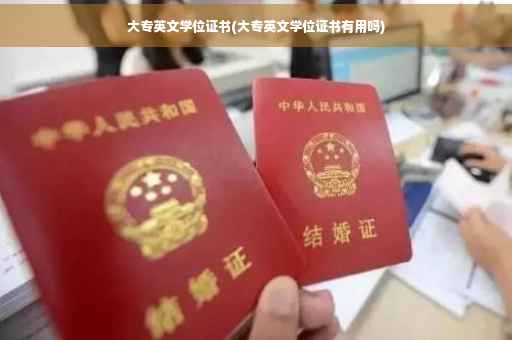 大专英文学位证书(大专英文学位证书有用吗)