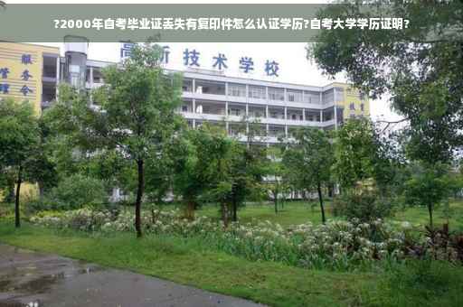 ?2000年自考毕业证丢失有复印件怎么认证学历?自考大学学历证明?