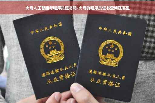 大专人工智能考程序员证书吗-大专的程序员证书查询在哪里