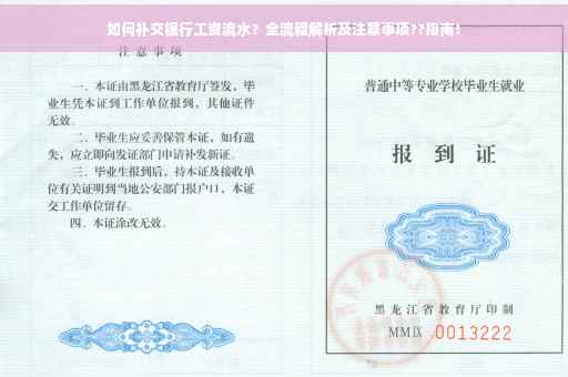 如何补交银行工资流水？全流程解析及注意事项??指南！