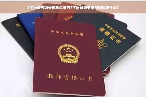 ?学历证书编号是怎么来的?学历证明书编号规律是什么?
