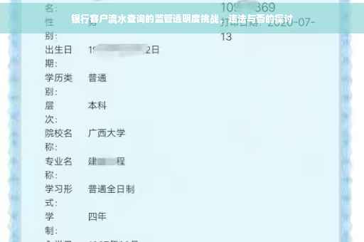 银行客户流水查询的监管透明度挑战，违法与否的探讨
