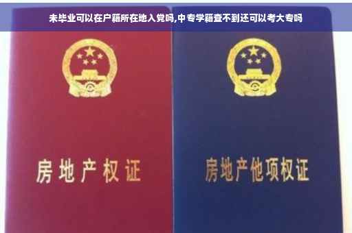 未毕业可以在户籍所在地入党吗,中专学籍查不到还可以考大专吗