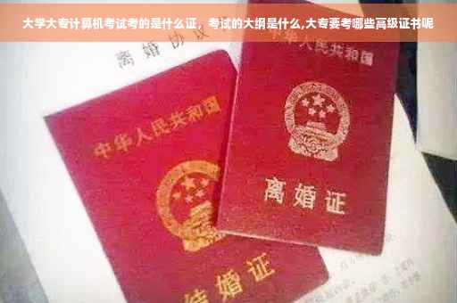 大学大专计算机考试考的是什么证，考试的大纲是什么,大专要考哪些高级证书呢