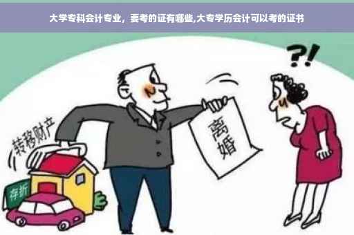 大学专科会计专业，要考的证有哪些,大专学历会计可以考的证书
