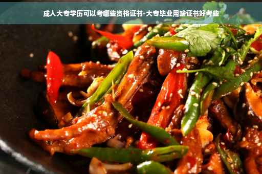 成人大专学历可以考哪些资格证书-大专毕业用啥证书好考些