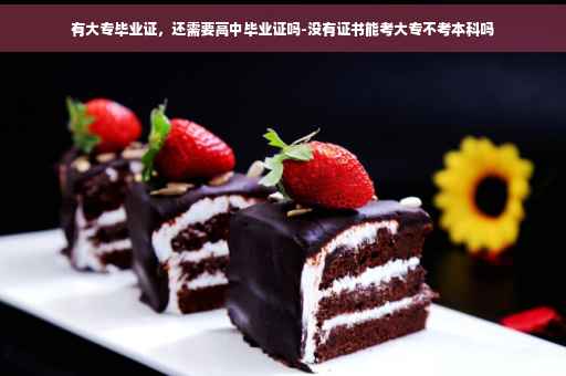 有大专毕业证，还需要高中毕业证吗-没有证书能考大专不考本科吗
