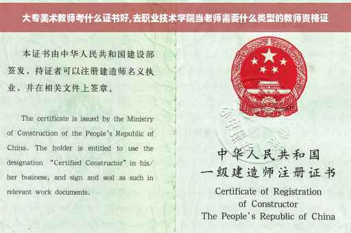 大专美术教师考什么证书好,去职业技术学院当老师需要什么类型的教师资格证