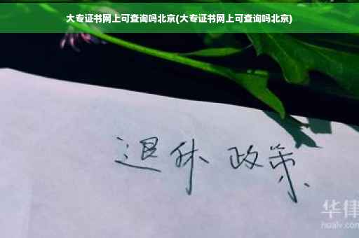 大专证书网上可查询吗北京(大专证书网上可查询吗北京)