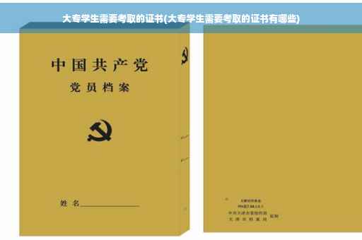 大专学生需要考取的证书(大专学生需要考取的证书有哪些)