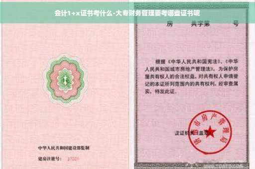 会计1+x证书考什么-大专财务管理要考哪些证书呢