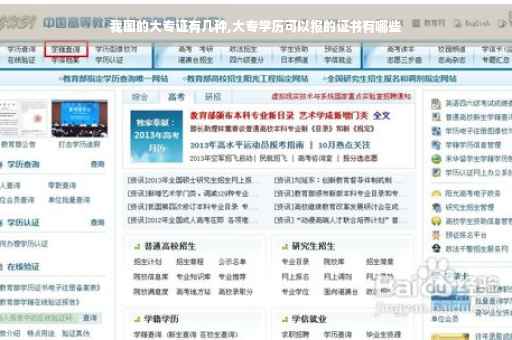 我国的大专证有几种,大专学历可以报的证书有哪些