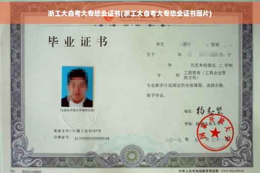 浙工大自考大专毕业证书(浙工大自考大专毕业证书图片)