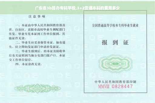 广东省3b民办专科学校,3+2贯通本科的费用多少