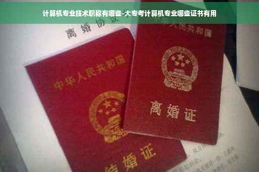 计算机专业技术职称有哪些-大专考计算机专业哪些证书有用