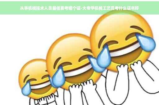 从事机械技术人员最低要考哪个证-大专学机械工艺员考什么证书好