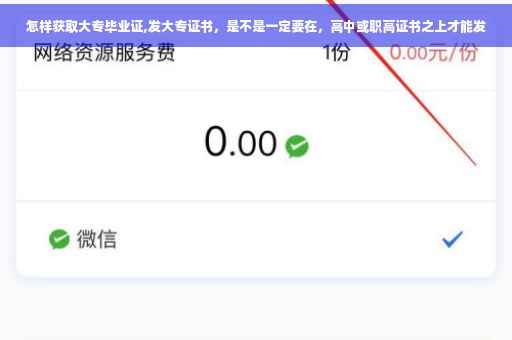 怎样获取大专毕业证,发大专证书，是不是一定要在，高中或职高证书之上才能发