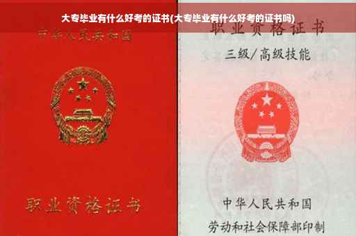 大专毕业有什么好考的证书(大专毕业有什么好考的证书吗)