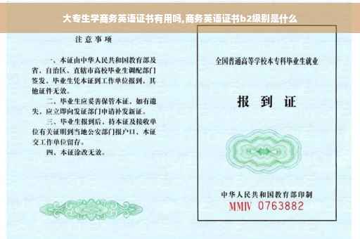 大专生学商务英语证书有用吗,商务英语证书b2级别是什么