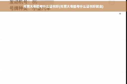 托育大专能考什么证书好(托育大专能考什么证书好就业)