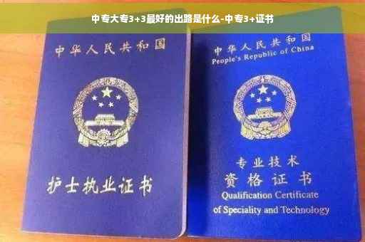 中专大专3+3最好的出路是什么-中专3+证书