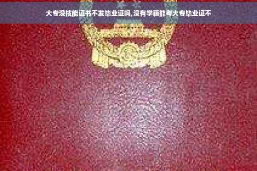 大专没技能证书不发毕业证吗,没有学籍能考大专毕业证不